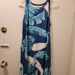 Leaves print dress